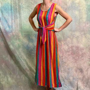 Vintage 90s Colorful Summer Sun Dress RABBIT RABBIT RABBIT DESIGNS
